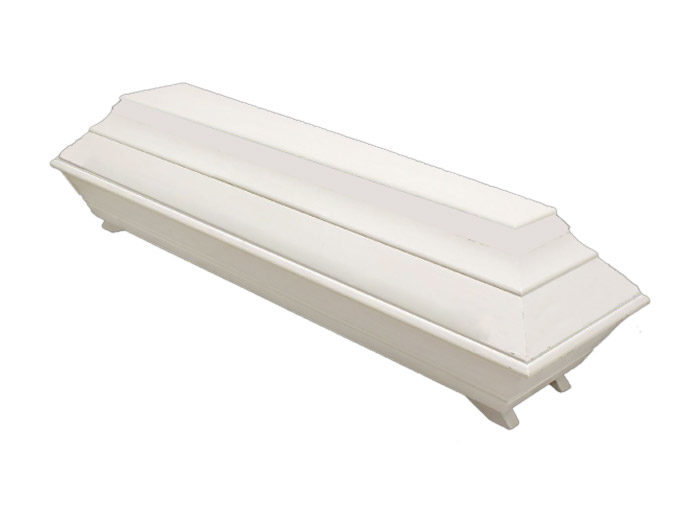 Solid spruce coffins – white
