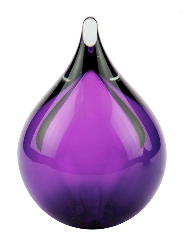 malé krištáľové poháre D bublinková urna fialová