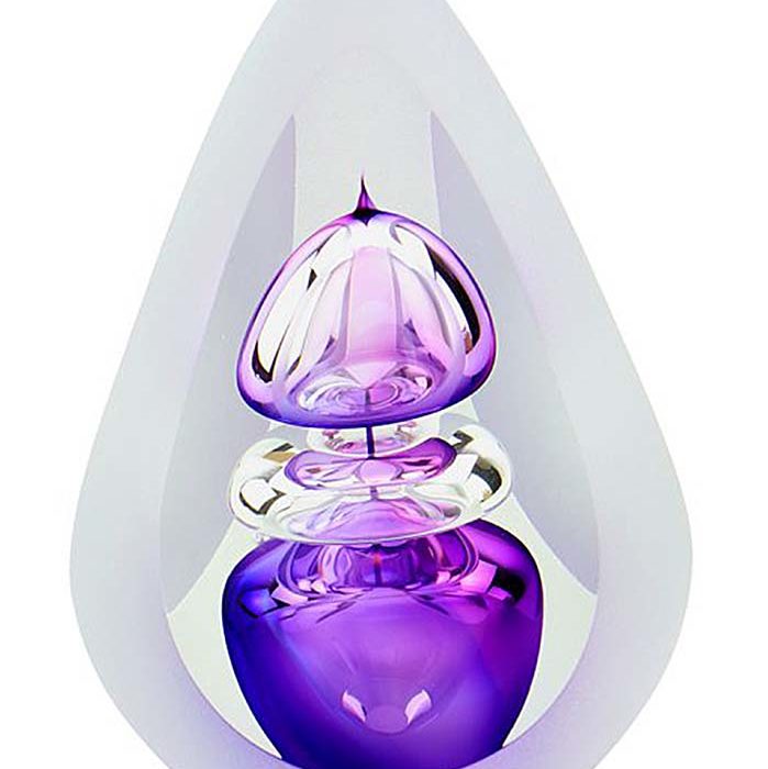 verre cristal D premium urne orion violet grand