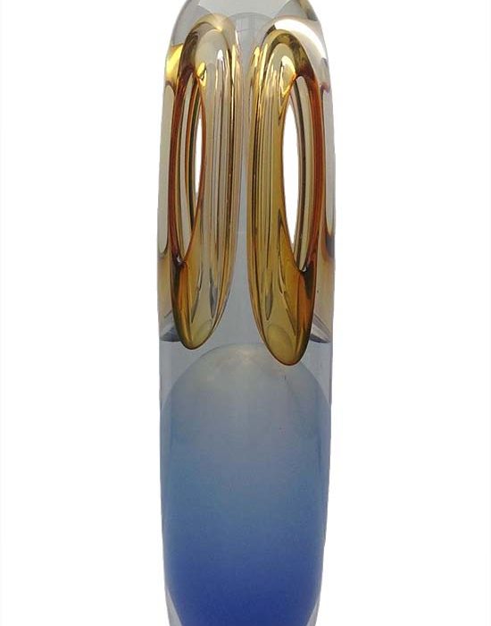 urna ze szkła kryształowego bluebell blue