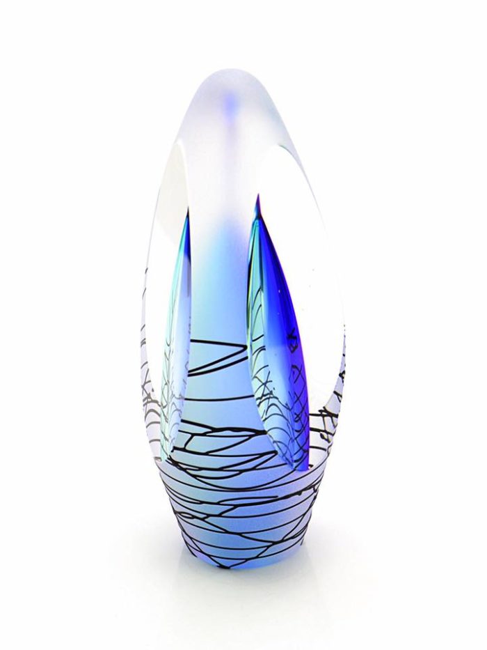 krystallglass d urn premium sprit lilla