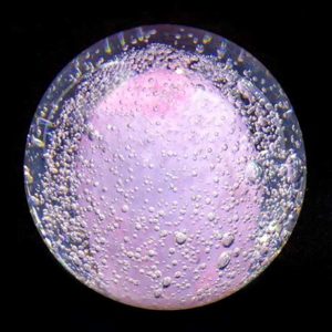 кристална стъклена мини урна топка звезден прах крушка розово