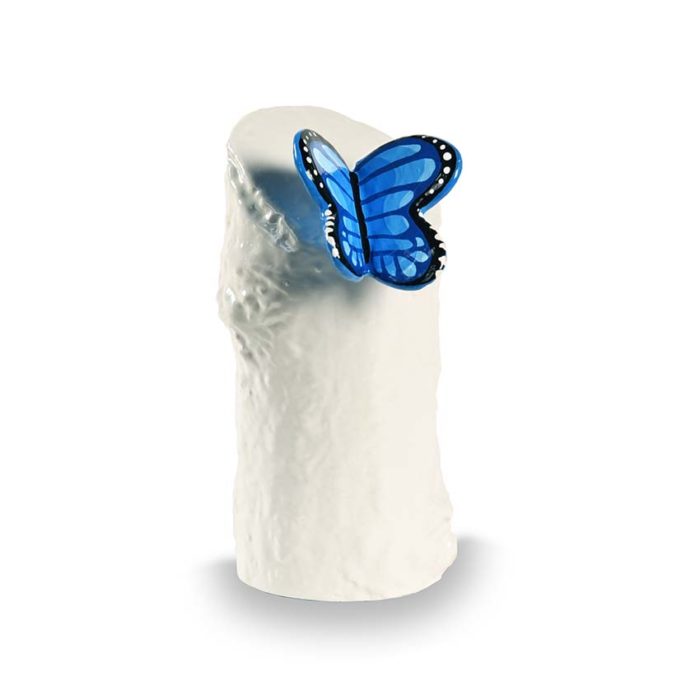 Mini urna z żywicy, niebieski motyl