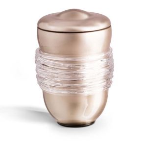 urna de vidro de cristal boêmio premium litro gua