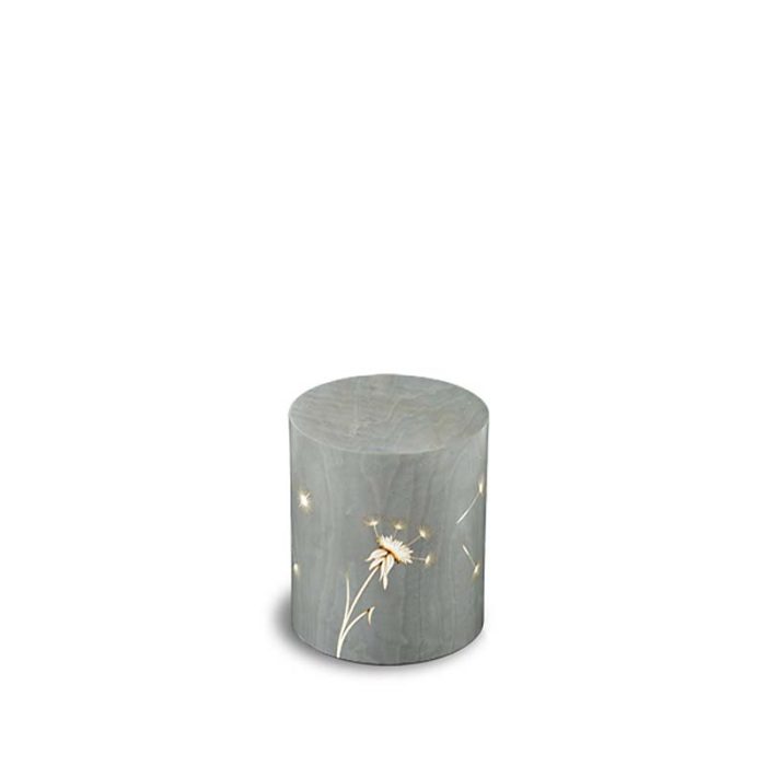 rectangular mini urn venezia denti leone grigio