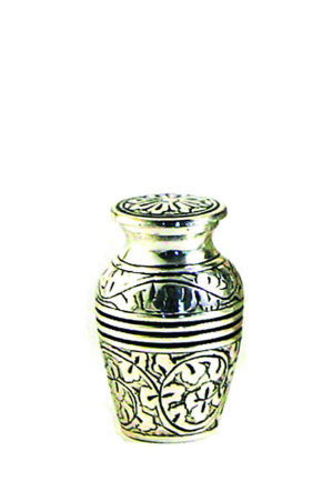 hrastova starinska srebrna mini urna