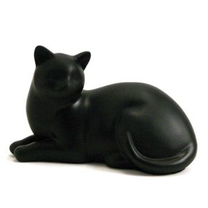 útulná mačka čierna