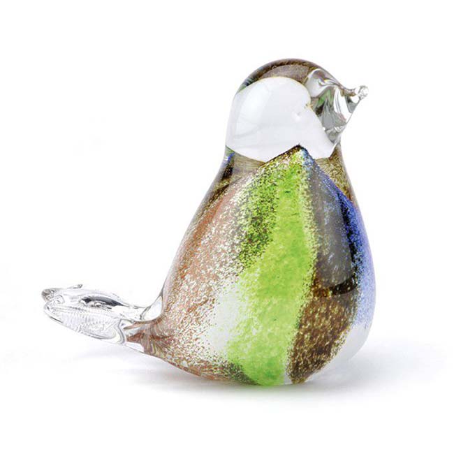 Krystallglass 3D mini fugl kjæledyr urne MC (0,03 liter) kjæledyr urner