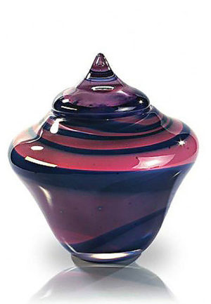skleněná urna urn annubis heideglans