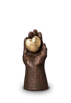 ceramic mini art urn heart