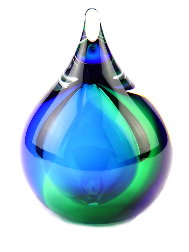 male kristalne čaše D bubble urn glau green