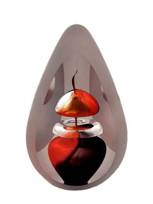 kristāla stikls D premium urna orion tumši sarkans
