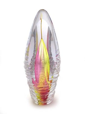 Kristallsglass d urn Premium rose giel purpurroude