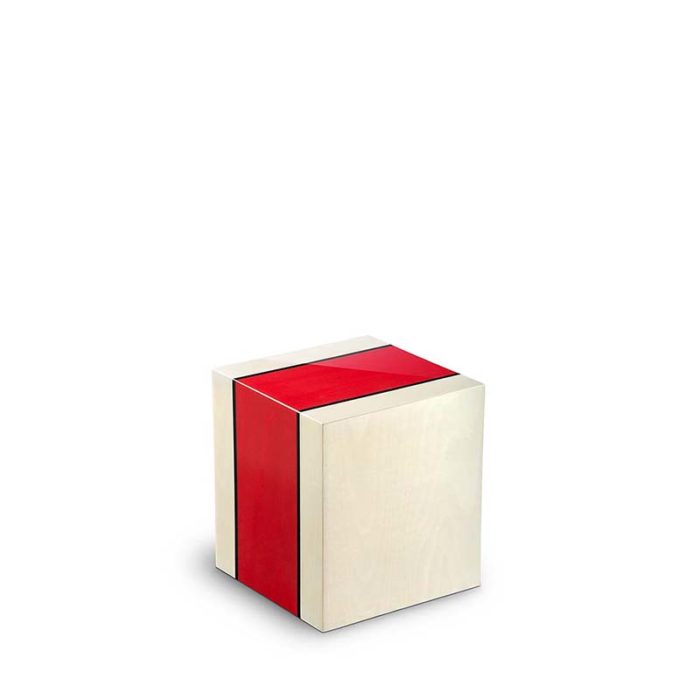 téglalap alakú mini urna venezia rosso