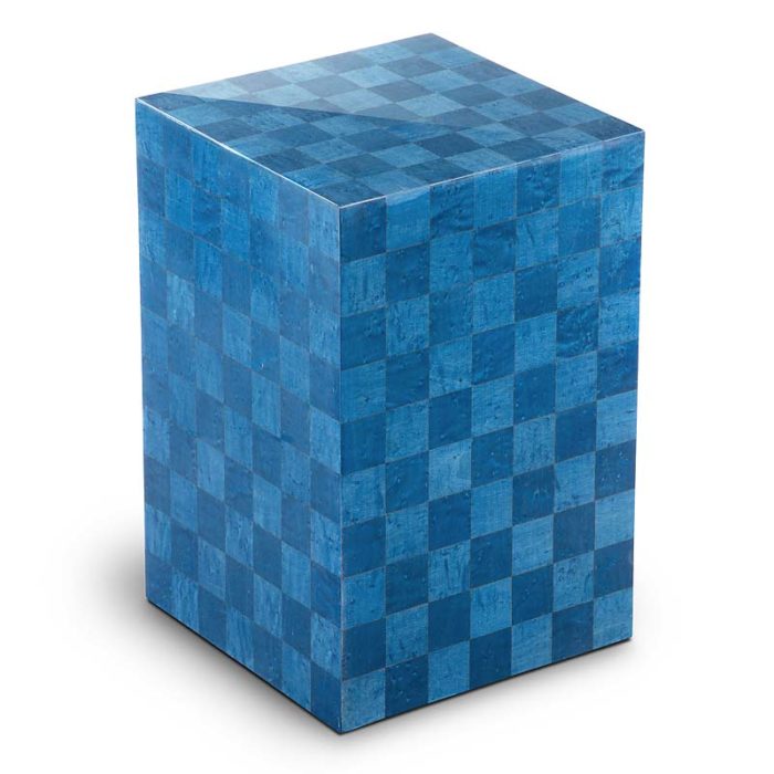 rectangular urn scacchiera blu liter urvscl