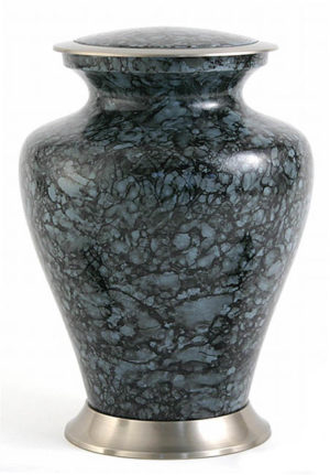 grande urna de mármore cinza glenwood de latão