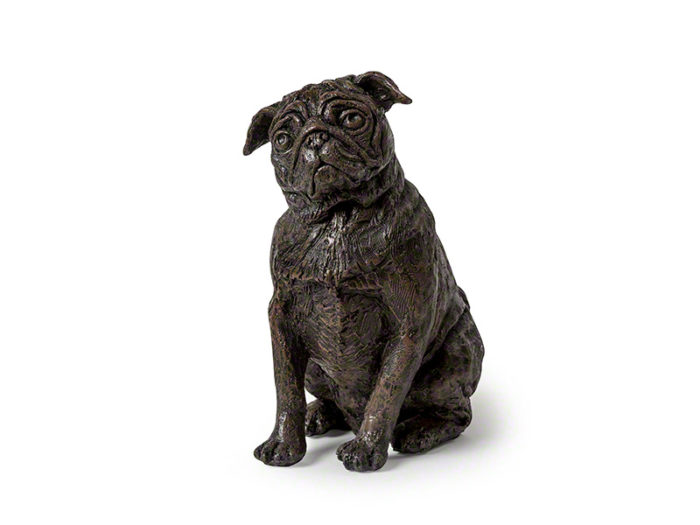 dog urn sitting pug
