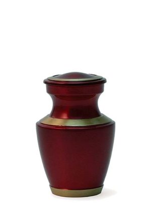 trinity crimson vermelho escuro mini urna