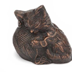valiosa urna de gato gatinho bronze