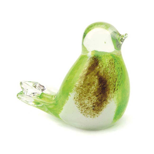 Kristallglasögon 3D Mini Bird Pet Urna Lime Brown (0,03 liter) Pet urnor